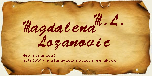 Magdalena Lozanović vizit kartica